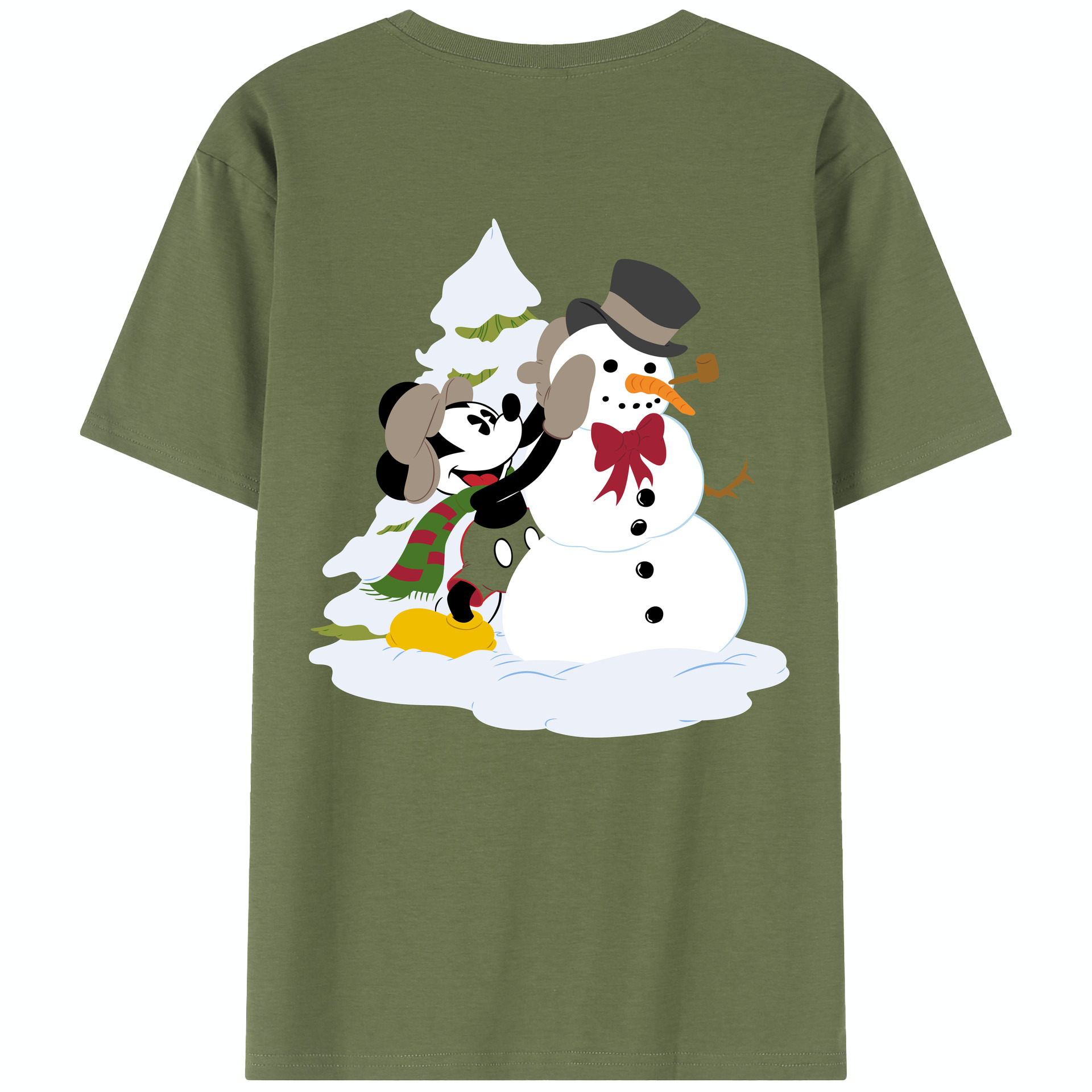 （画像用） ミッキーマウス Mickey Mouse 綿100％半袖Tシャツ（背面プリント）